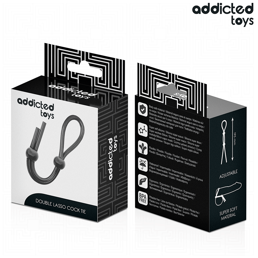 ADDICTED TOYS - CORDE EN SILICONE POUR LE PÉNIS À DOUBLE BOUCLE ADDICTED TOYS
