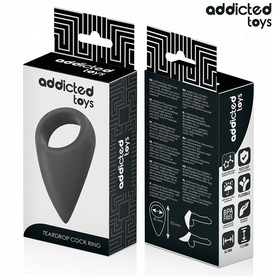 ADDICTED TOYS - ANNEAU PÉNIS EN FORME DE LARME ADDICTED TOYS