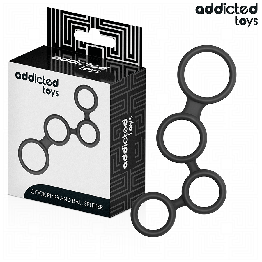 ADDICTED TOYS - ANNEAU PÉNIS AVEC SÉPARATEURS POUR TESTICULES ADDICTED TOYS