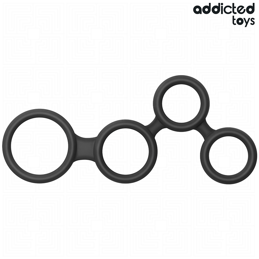 ADDICTED TOYS - ANNEAU PÉNIS AVEC SÉPARATEURS POUR TESTICULES ADDICTED TOYS