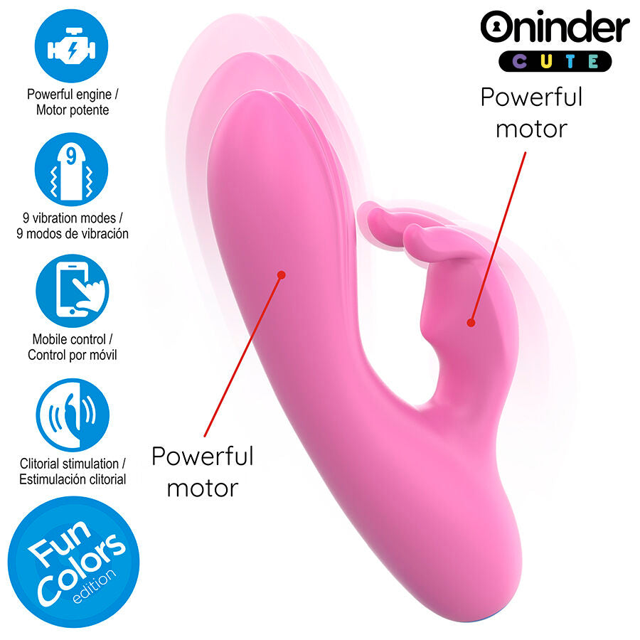 ONINDER CUTE - LOVE BUNNY VIBRATEUR POINT G CLITORIS - APPLICATION GRATUITE MONDIALE ONINDER CUTE