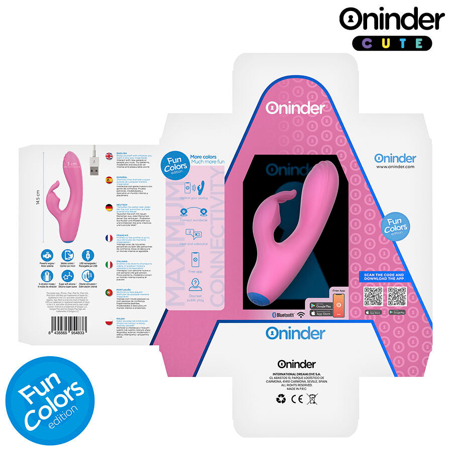 ONINDER CUTE - LOVE BUNNY VIBRATEUR POINT G CLITORIS - APPLICATION GRATUITE MONDIALE ONINDER CUTE