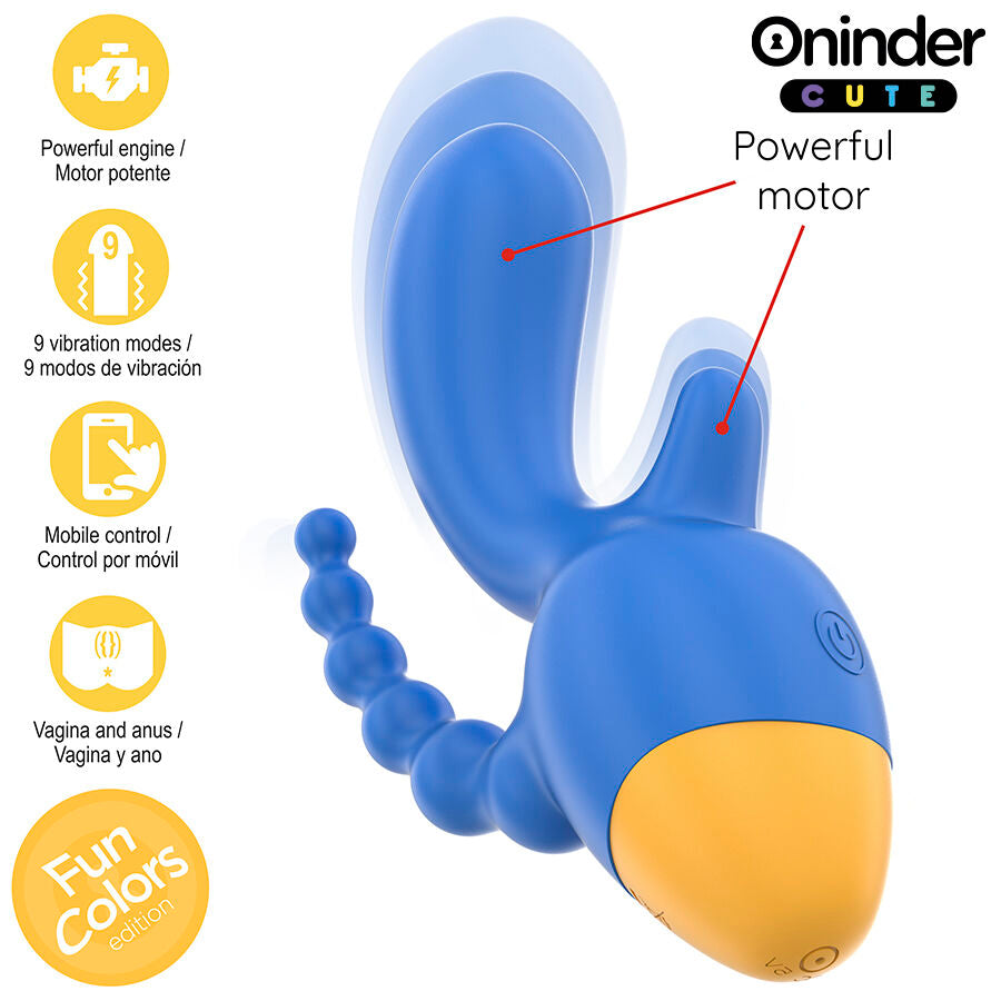 ONINDER CUTE - LOVE 3 SOME TRIPLE VIBRATEUR - APPLICATION GRATUITE DANS LE MONDE ENTIER ONINDER CUTE