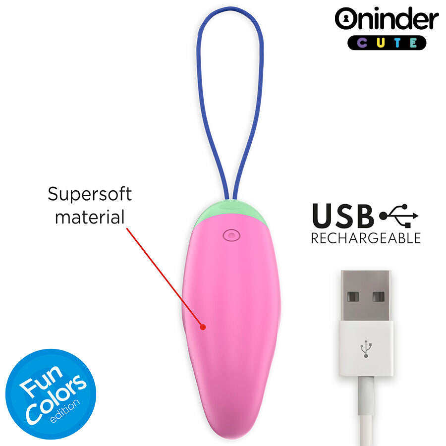 ONINDER CUTE - ŒUF VIBRO-ROTATIF 360° EN SILICONE - APPLICATION GRATUITE DANS LE MONDE ENTIER ONINDER CUTE
