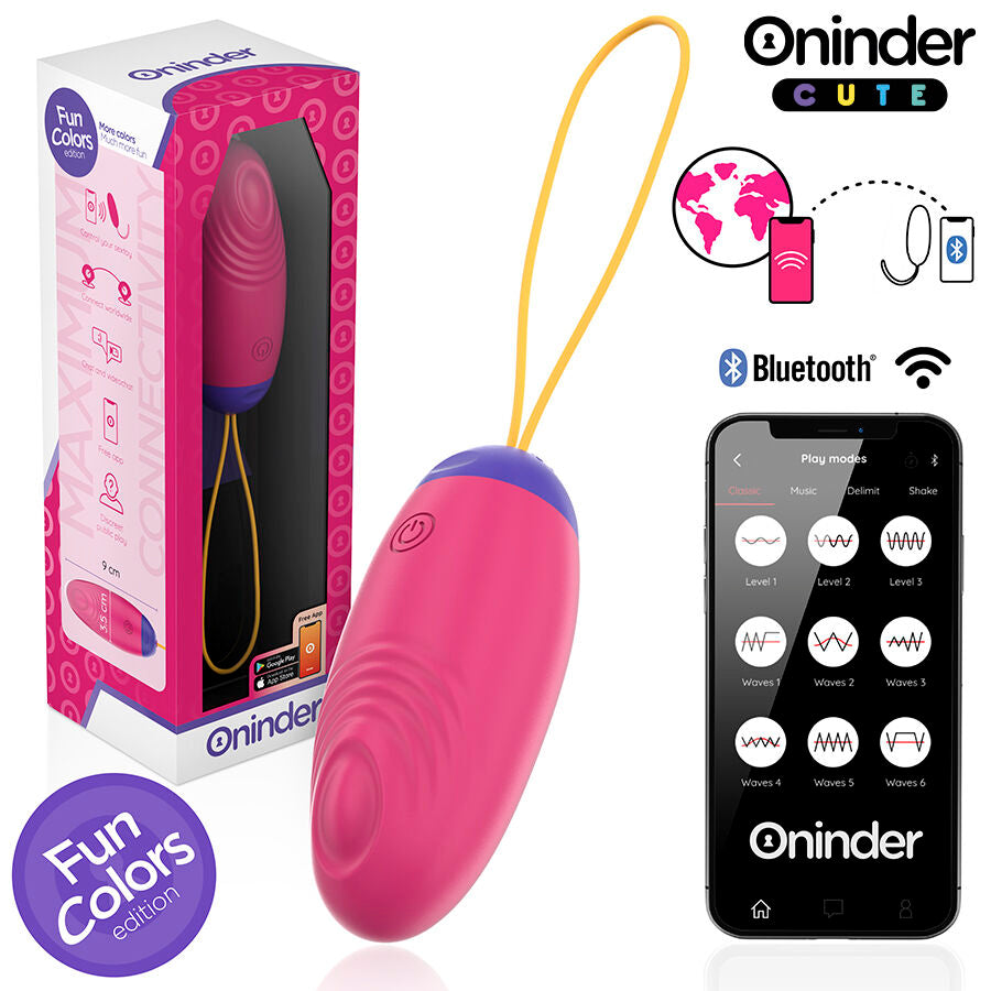 ONINDER CUTE - ŒUF EN SILICONE À VIBRATION ET À ONDE AMOUREUX - APPLICATION GRATUITE DANS LE MONDE ENTIER ONINDER CUTE