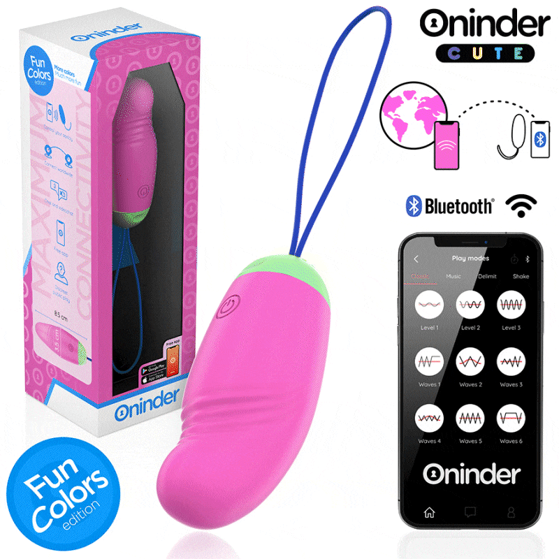 ONINDER CUTE - ŒUF VIBRO-ROTATIF 360° EN SILICONE - APPLICATION GRATUITE DANS LE MONDE ENTIER ONINDER CUTE