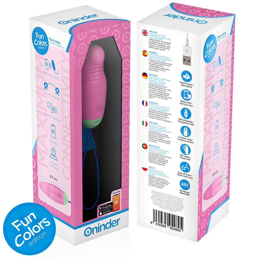 ONINDER CUTE - ŒUF VIBRO-ROTATIF 360° EN SILICONE - APPLICATION GRATUITE DANS LE MONDE ENTIER ONINDER CUTE