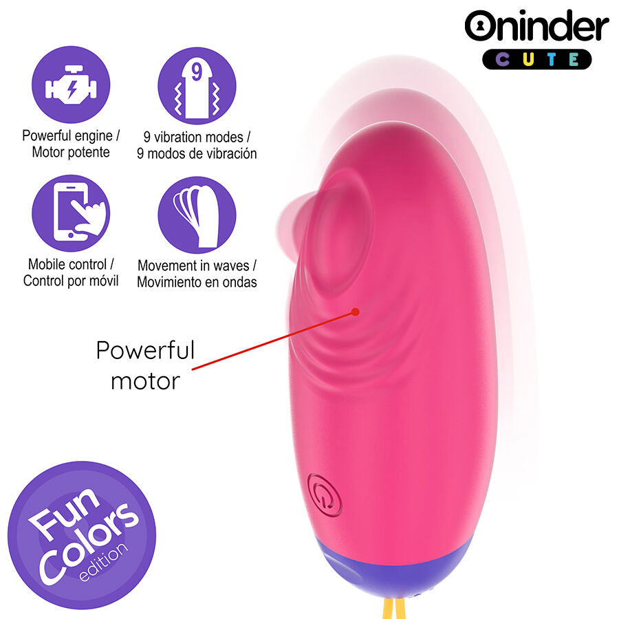 ONINDER CUTE - ŒUF EN SILICONE À VIBRATION ET À ONDE AMOUREUX - APPLICATION GRATUITE DANS LE MONDE ENTIER ONINDER CUTE