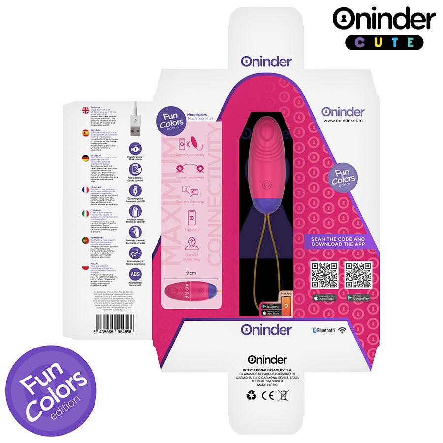ONINDER CUTE - ŒUF EN SILICONE À VIBRATION ET À ONDE AMOUREUX - APPLICATION GRATUITE DANS LE MONDE ENTIER ONINDER CUTE