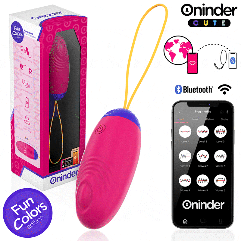 ONINDER CUTE - ŒUF EN SILICONE À VIBRATION ET À ONDE AMOUREUX - APPLICATION GRATUITE DANS LE MONDE ENTIER ONINDER CUTE