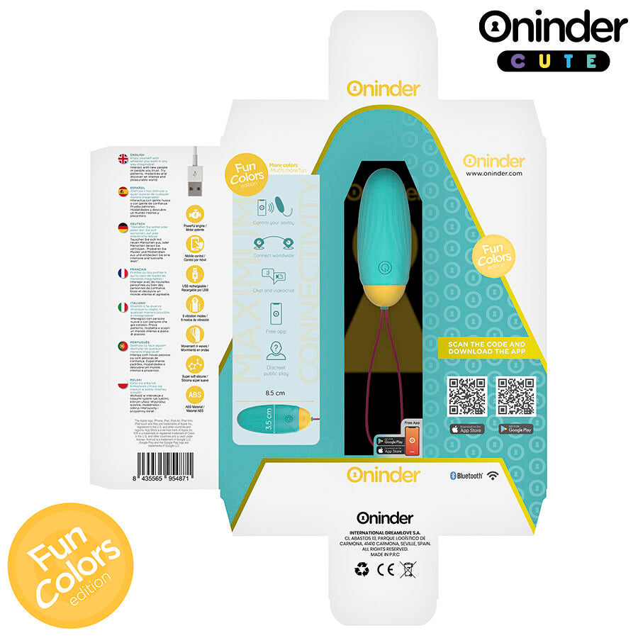 ONINDER CUTE - ŒUF VIBRO-ROTATIF EN SILICONE AVEC PIERRE PRÉCIEUSE - APPLICATION GRATUITE DANS LE MONDE ENTIER ONINDER CUTE