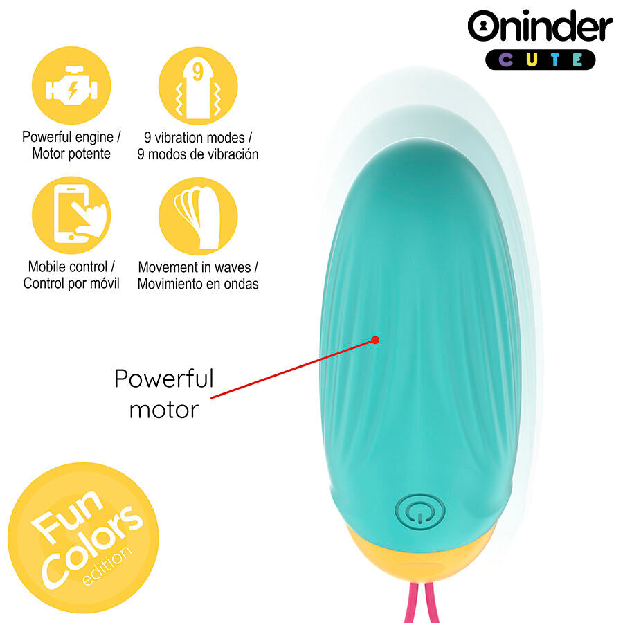 ONINDER CUTE - ŒUF VIBRO-ROTATIF EN SILICONE AVEC PIERRE PRÉCIEUSE - APPLICATION GRATUITE DANS LE MONDE ENTIER ONINDER CUTE