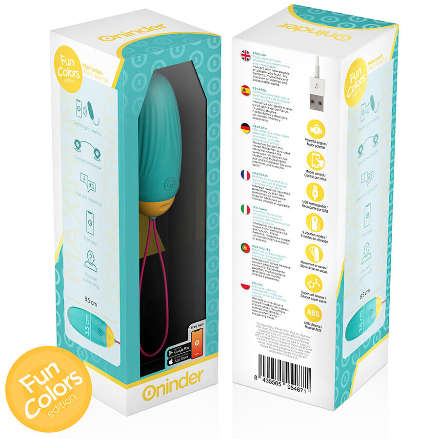 ONINDER CUTE - ŒUF VIBRO-ROTATIF EN SILICONE AVEC PIERRE PRÉCIEUSE - APPLICATION GRATUITE DANS LE MONDE ENTIER ONINDER CUTE