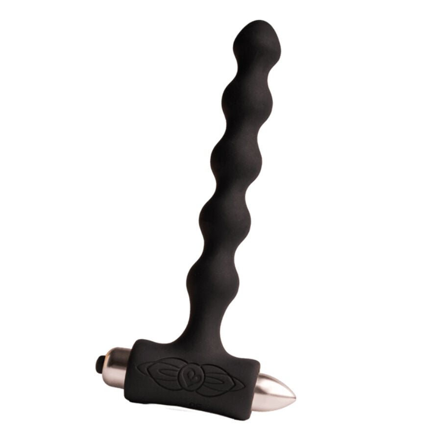 ROCKS-OFF - PETITE SENSATIONS PERLES ANAL PLUG VIBRATEUR NOIR ROCKS-OFF