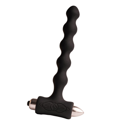 ROCKS-OFF - PETITE SENSATIONS PERLES ANAL PLUG VIBRATEUR NOIR ROCKS-OFF