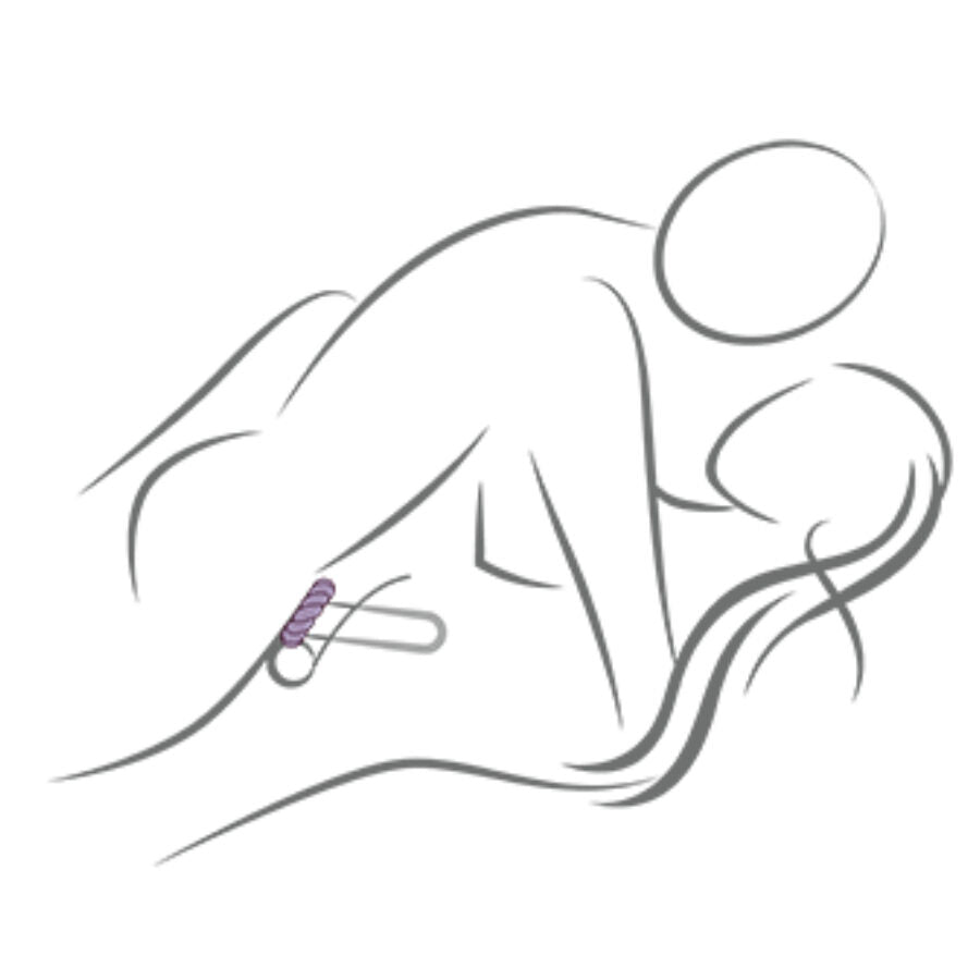 ROCKS-OFF - ANNEAU DE MASTURBATION EN SILICONE NOIR TWIST ROCKS-OFF