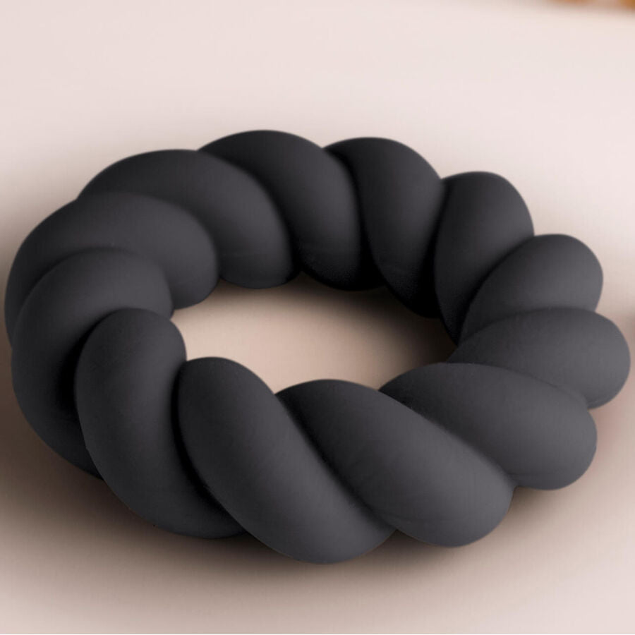 ROCKS-OFF - ANNEAU DE MASTURBATION EN SILICONE NOIR TWIST ROCKS-OFF