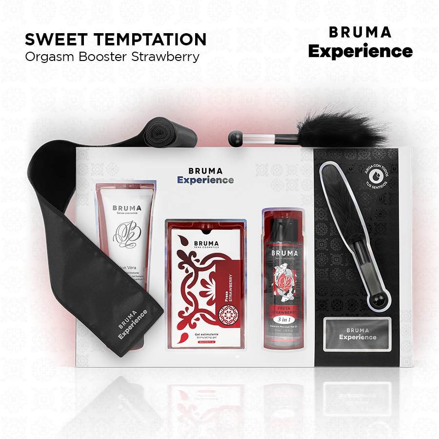 BRUMA XPERIENCE - KIT TENTATION FRAISE DOUCE AVEC AMPLIFICATEUR D'ORGASME BRUMA