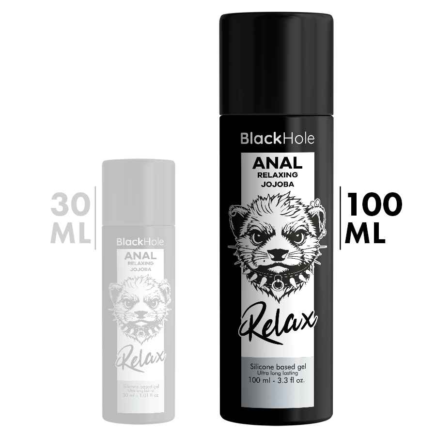 BLACK HOLE - RELAXANT ANAL JOJOBA RELAX BASE SILICONE 100 ML BLACK HOLE