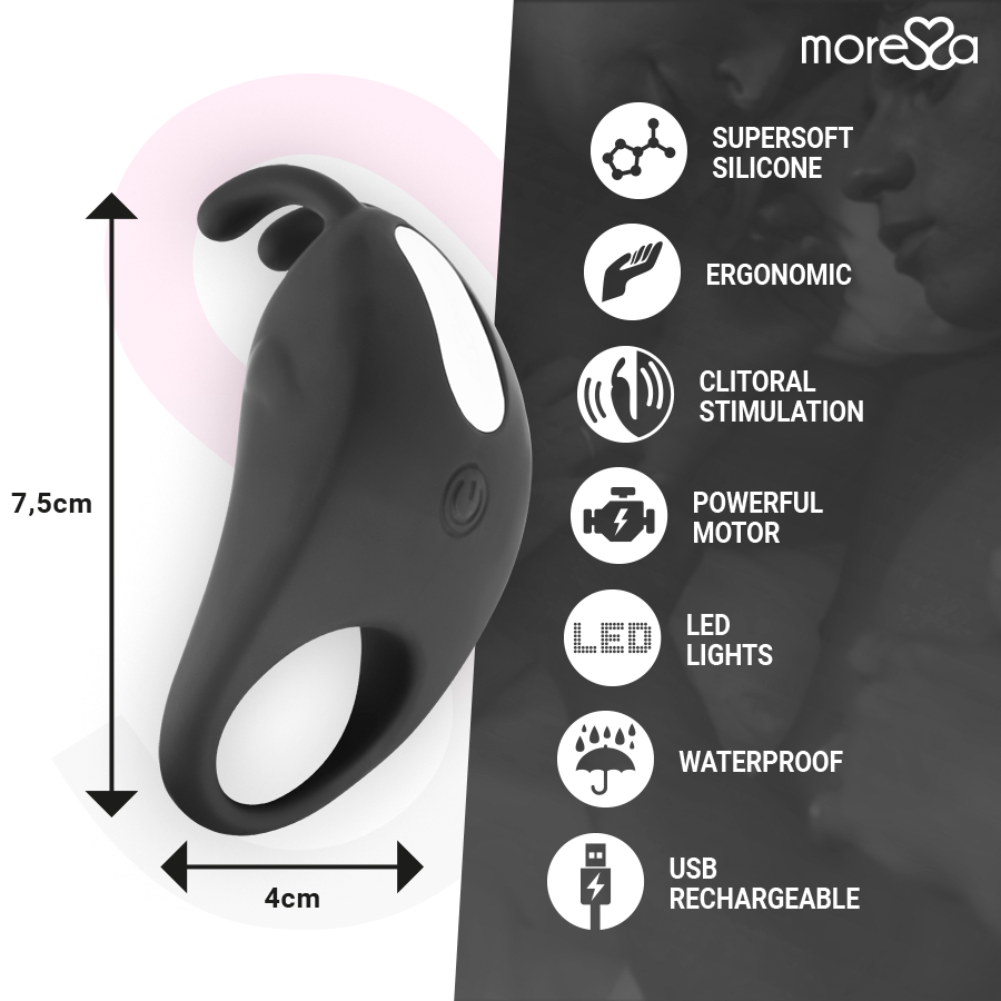 MORESSA - BRAD PREMIUM SILICONE RECHARGEABLE NOIR MORESSA