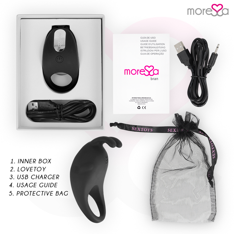 MORESSA - BRAD PREMIUM SILICONE RECHARGEABLE NOIR MORESSA