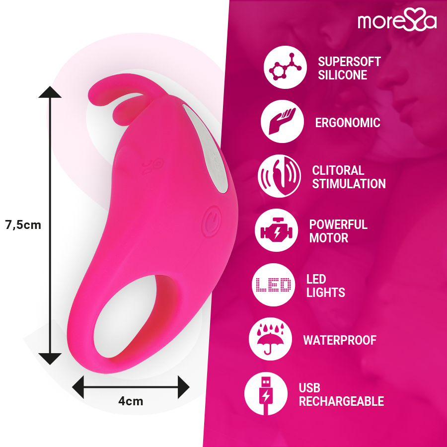 MORESSA - BRAD PREMIUM SILICONE RECHARGEABLE ROSE MORESSA