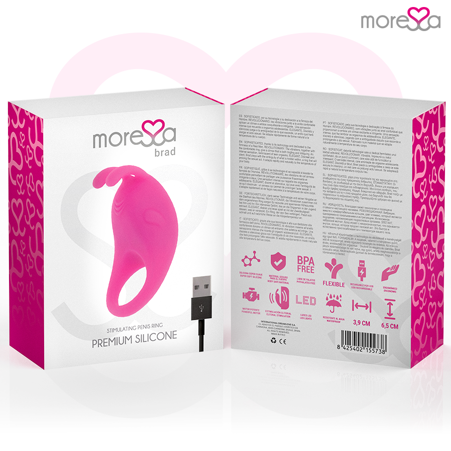 MORESSA - BRAD PREMIUM SILICONE RECHARGEABLE ROSE MORESSA