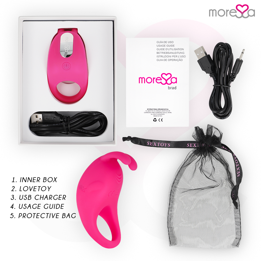 MORESSA - BRAD PREMIUM SILICONE RECHARGEABLE ROSE MORESSA