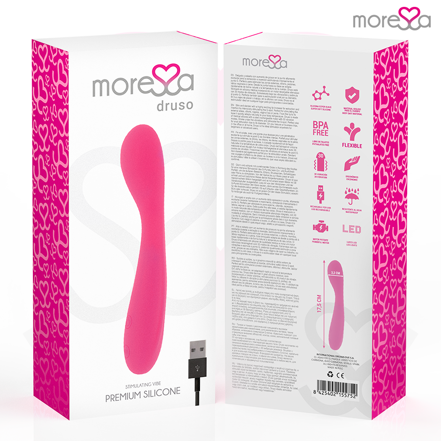 MORESSA - DRUSO RECHARGEABLE EN SILICONE PREMIUM MORESSA