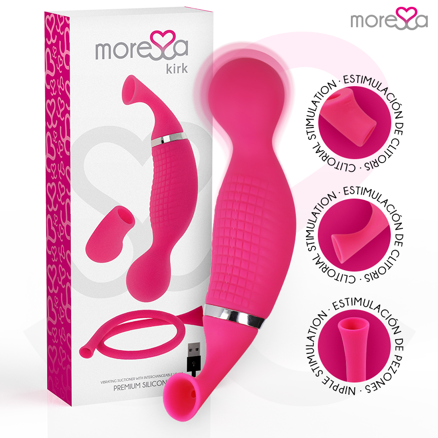 MORESSA - KIRK DUO ASPIRATION + MASSEUR MULTI-PERFORMANCES SILICONE PREMIUM RECHARGEABLE MORESSA