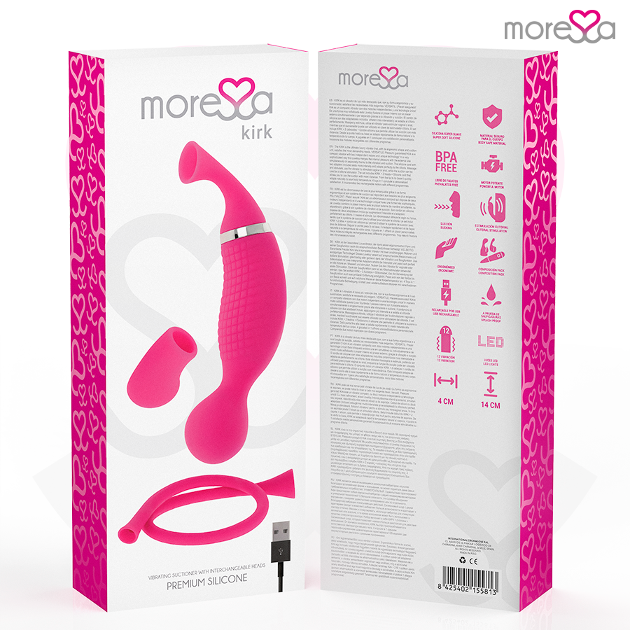 MORESSA - KIRK DUO ASPIRATION + MASSEUR MULTI-PERFORMANCES SILICONE PREMIUM RECHARGEABLE MORESSA