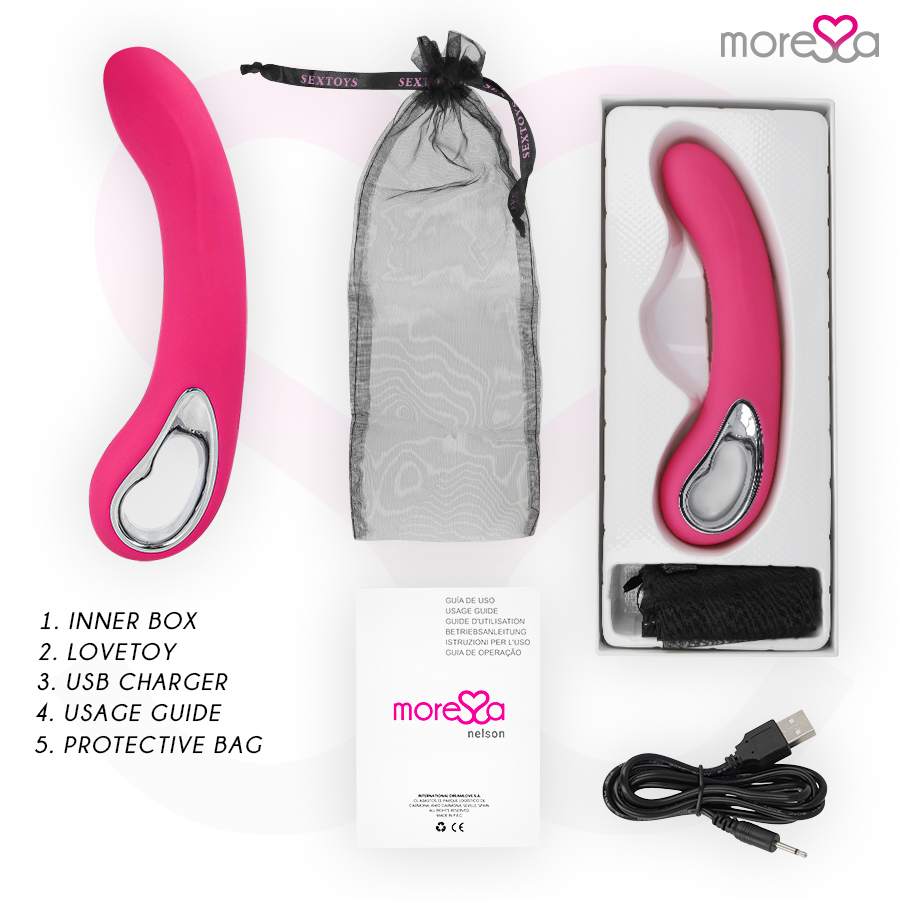 MORESSA - NELSON RECHARGEABLE EN SILICONE PREMIUM MORESSA