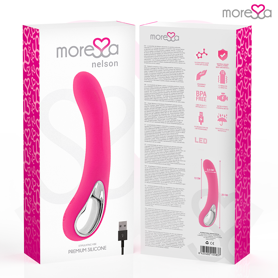 MORESSA - NELSON RECHARGEABLE EN SILICONE PREMIUM MORESSA