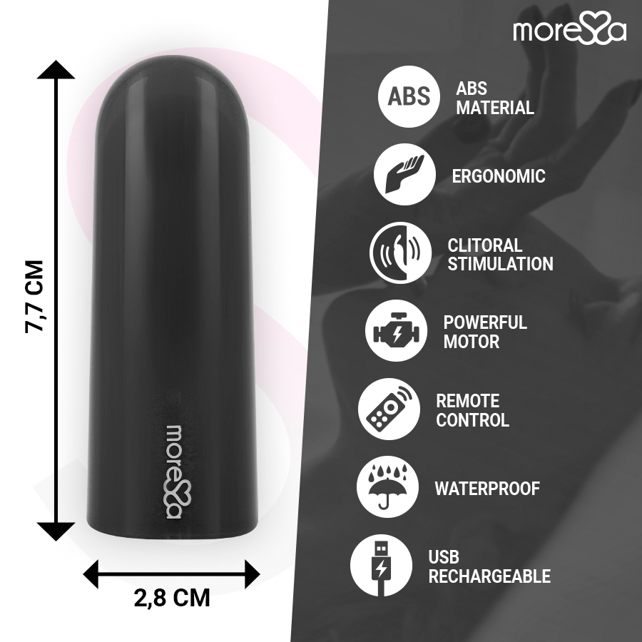 MORESSA - NIX VIBRATEUR TÉLÉCOMMANDE NOIR MORESSA