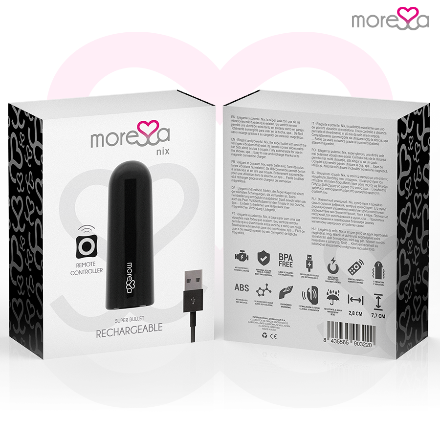 MORESSA - NIX VIBRATEUR TÉLÉCOMMANDE NOIR MORESSA