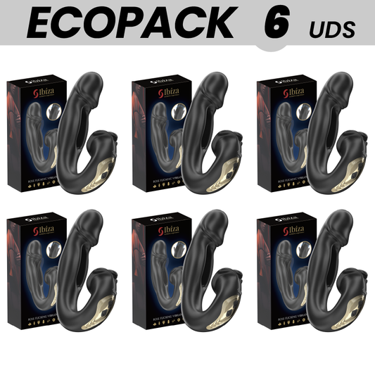 ECOPACKS 6 UNITÉS - VIBRATEUR IBIZA ROSE EFFET FLICKING ET STIMULATEUR DE CLITO IBIZA TECHNOLOGY
