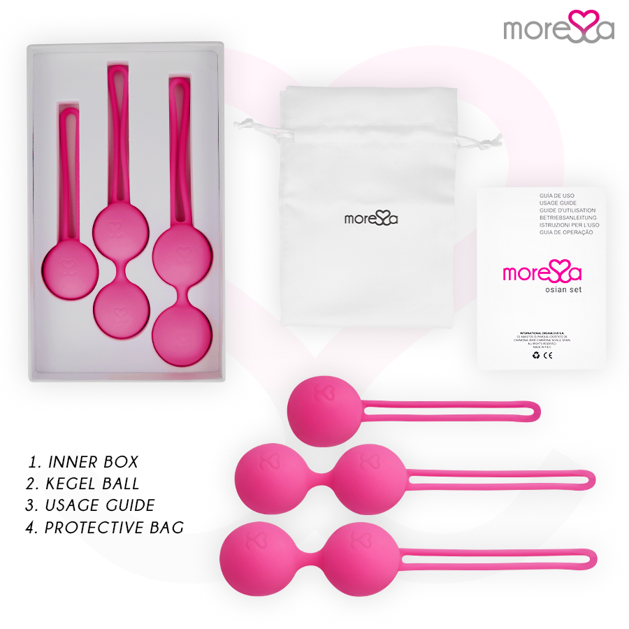 MORESSA - OSIAN SET PREMIUM SILICONE ROSE (Osian One - 51 g | Osian Two - 101 g | Osian Three 85 g) MORESSA