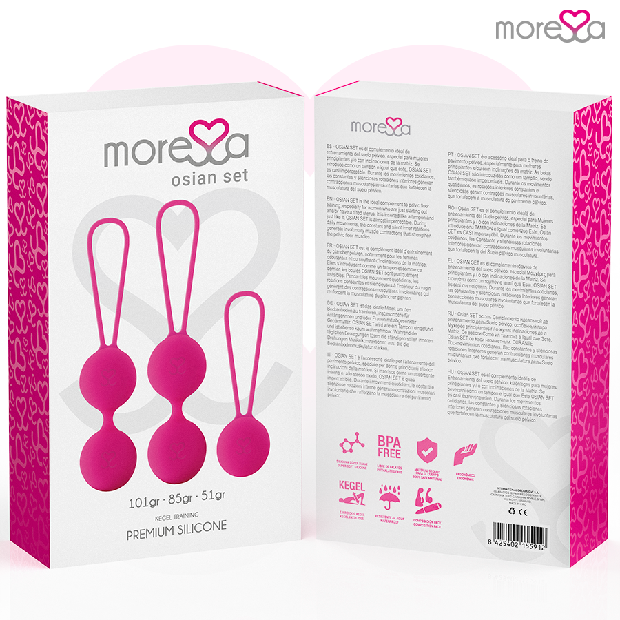 MORESSA - OSIAN SET PREMIUM SILICONE ROSE (Osian One - 51 g | Osian Two - 101 g | Osian Three 85 g) MORESSA