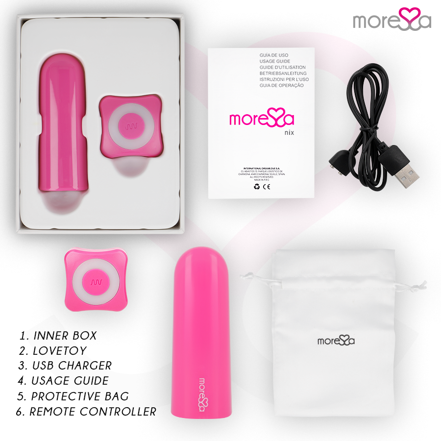 MORESSA - NIX VIBRATEUR TÉLÉCOMMANDE ROSE MORESSA