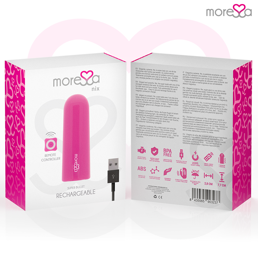 MORESSA - NIX VIBRATEUR TÉLÉCOMMANDE ROSE MORESSA
