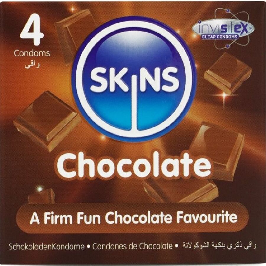SKINS - PACK DE 4 PRÉSERVATIFS PREMIUM CHOCOLAT SKINS
