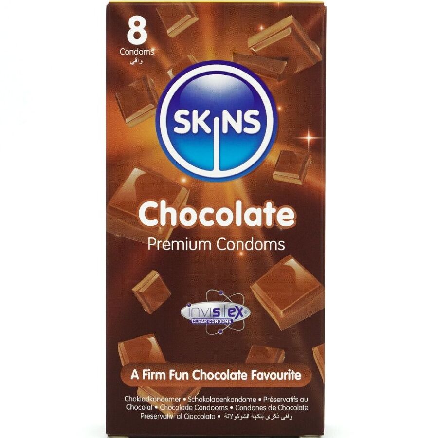 SKINS - PACK DE 8 PRÉSERVATIFS PREMIUM CHOCOLAT SKINS