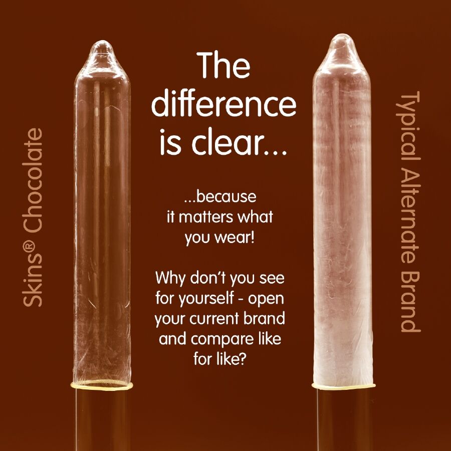 SKINS - PACK DE 8 PRÉSERVATIFS PREMIUM CHOCOLAT SKINS