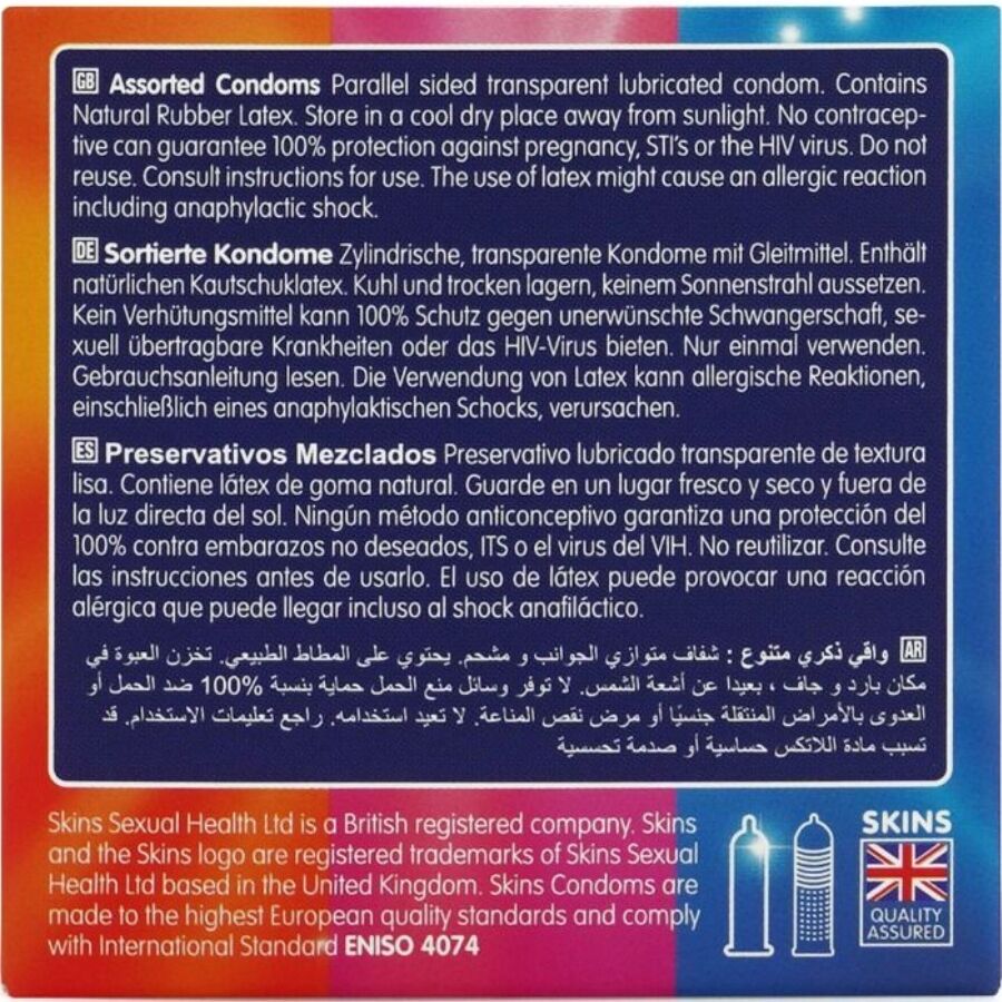 SKINS - PACK DE 4 PRÉSERVATIFS PREMIUM ASSORTIS SKINS