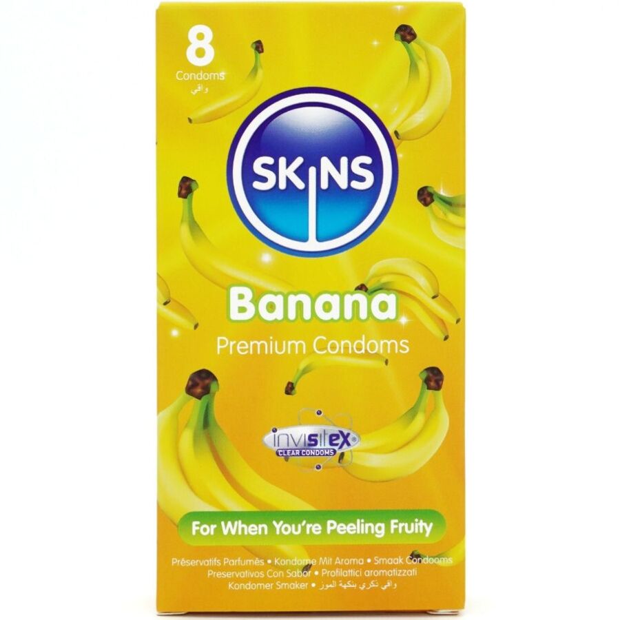 SKINS - PACK DE 8 PRÉSERVATIFS BANANE PREMIUM SKINS
