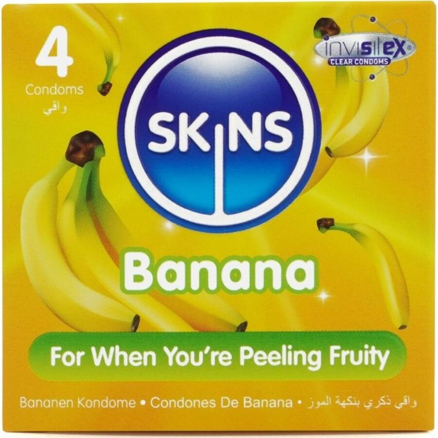 SKINS - PACK DE 4 PRÉSERVATIFS BANANE PREMIUM SKINS