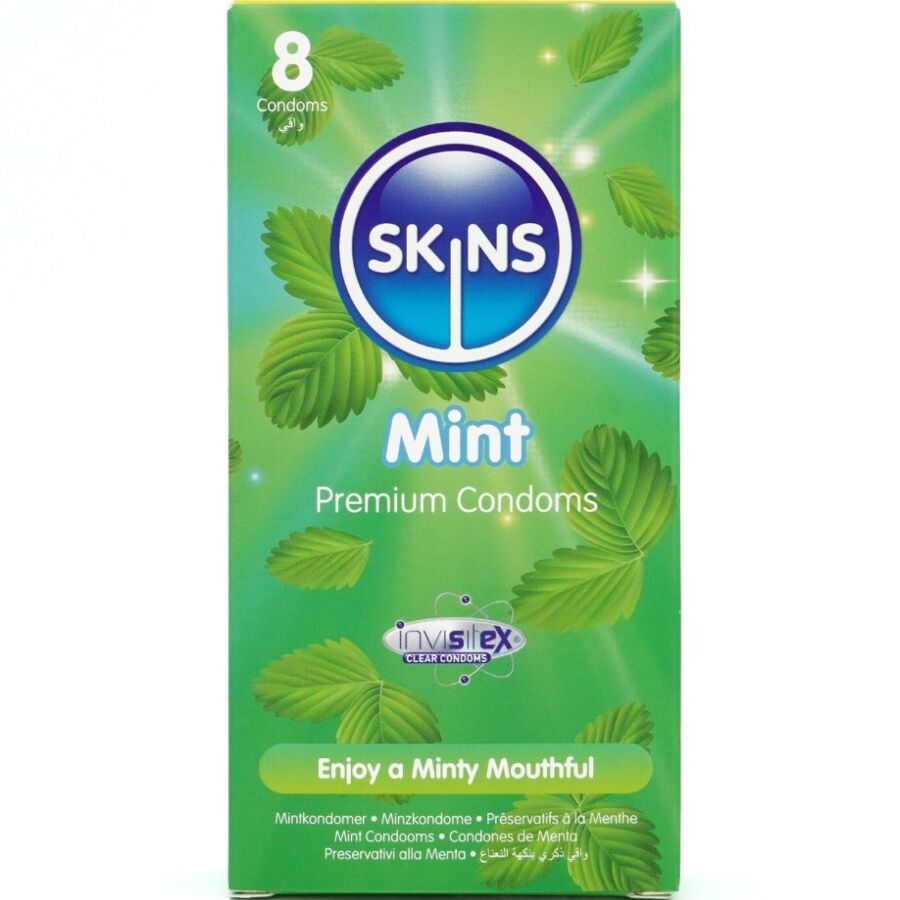 SKINS - PACK DE 8 PRÉSERVATIFS PREMIUM MENTHE SKINS