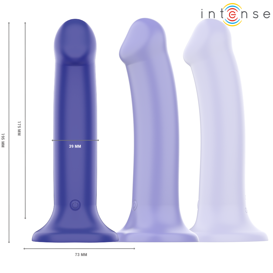 INTENSE - VICTORIA VIBRATEUR AVEC VENTOUSE 10 VIBRATIONS BLEU FONCÉ TÉLÉCOMMANDE INTENSE FUN