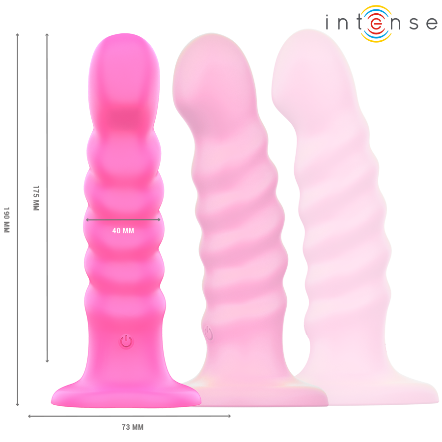 INTENSE - CINDY VIBRATEUR TAILLE L DESIGN SPIRALE 10 VIBRATIONS ROSE TÉLÉCOMMANDE INTENSE FUN