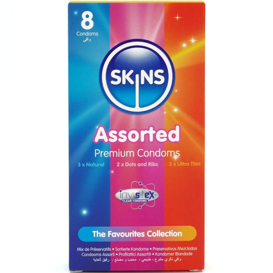 SKINS - PACK DE 8 PRÉSERVATIFS PREMIUM ASSORTIS SKINS